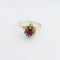 Bague 54 Bague Marguerite Or Jaune diamants et rubis 58 Facettes 32293