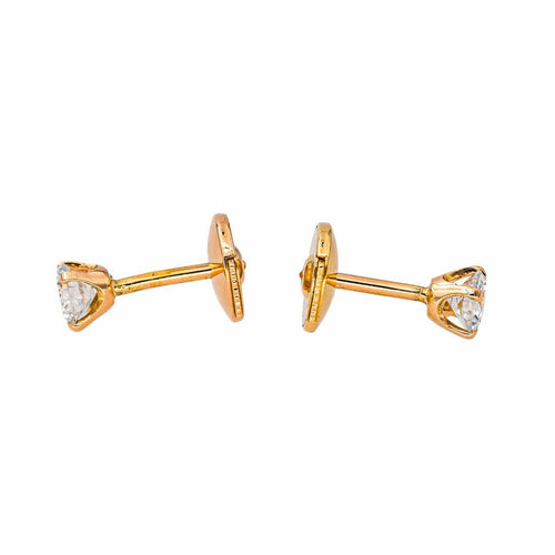 Boucles d'oreilles Boucles d'oreilles Puces Or jaune Diamant 58 Facettes 4608588CN