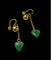 Boucles d'oreilles Boucles d'oreilles à pince en or jaune avec chrysoprase 58 Facettes