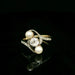 Bague 52 Bague en or jaune et argent avec diamants et perles - vers 1900 58 Facettes