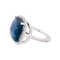 Bague 49 Bague or, topaze bleue, diamants. 58 Facettes 34031