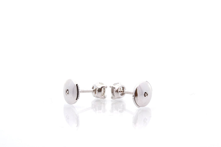 Boucles d'oreilles Puces d'oreilles or blanc et diamants 58 Facettes 27134-27135