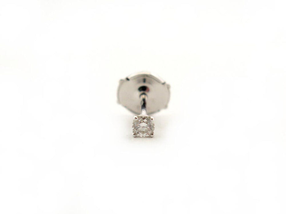 puce boucle d'oreille VANRYCKE valentine diamant 0.11 ct or blanc 18k