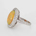 60 Fire Opal Diamond Ring Large Oval Estate White Gold Cocktail Fine Jewelry 58 Facettes G12677