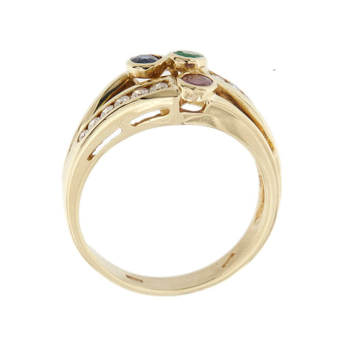 Bague Bague avec rubis, émeraude, saphir et diamants 58 Facettes 30024