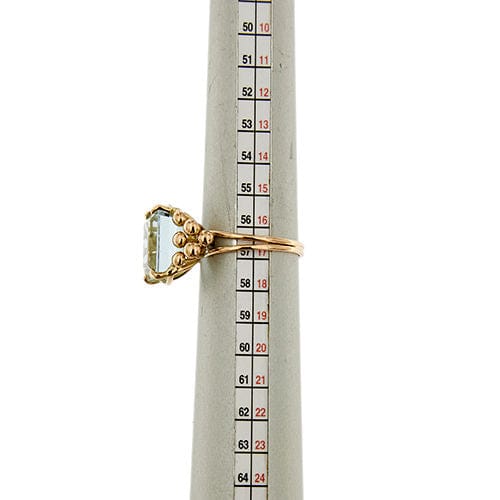 Bague Bague en or rouge avec aigue-marine 58 Facettes 28613