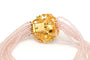 Bracelet Bracelet chinois contemporain or jaune, quartz rose, émeraudes, rubis et saphirs 58 Facettes 20743