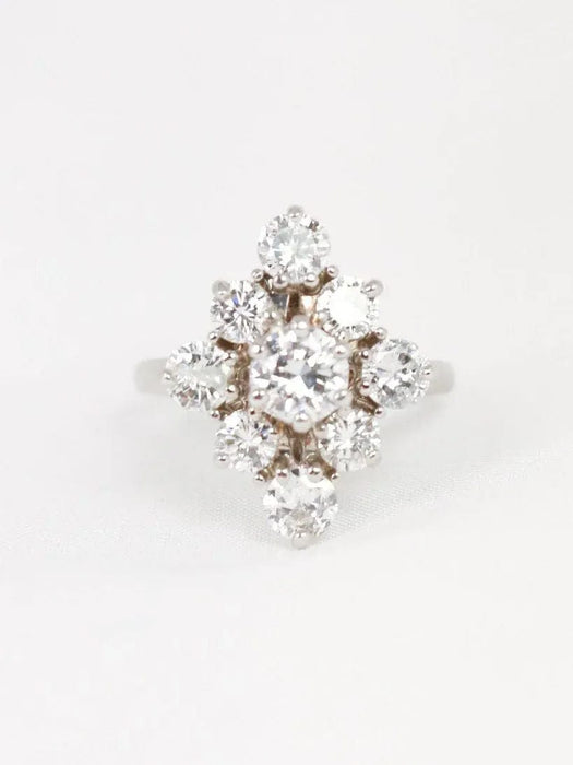 Bague Bague marquise or diamants 58 Facettes 1055