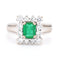 Bague 52 Bague Émeraude et Diamants, Vintage 58 Facettes 433