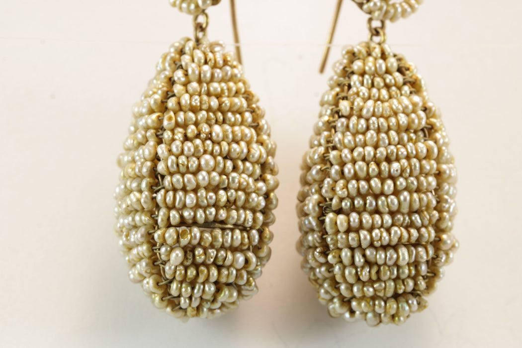 Boucles d'oreilles en or et perles anciennes