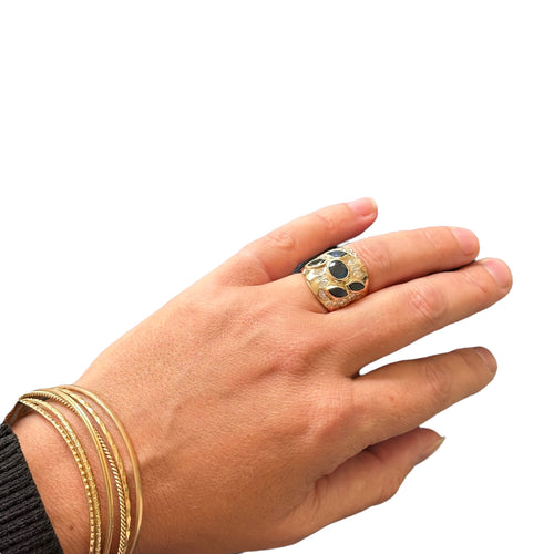 Bague 55 Bague saphirs et diamants en or rose 18 carats 58 Facettes 265