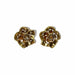 Earrings Vintage yellow gold textured diamond earrings 58 Facettes