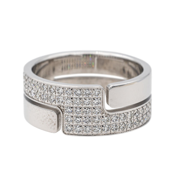 Dinh Van Bague Seventies Or blanc Diamant