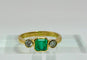 Bague Bague esmeralda 1.0 ct et diamants 0.50 ct en or jaune 18k 58 Facettes 50283