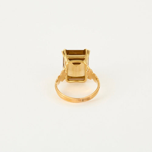Bague 50,5 Bague cocktail or jaune et citrine 58 Facettes NAR0239