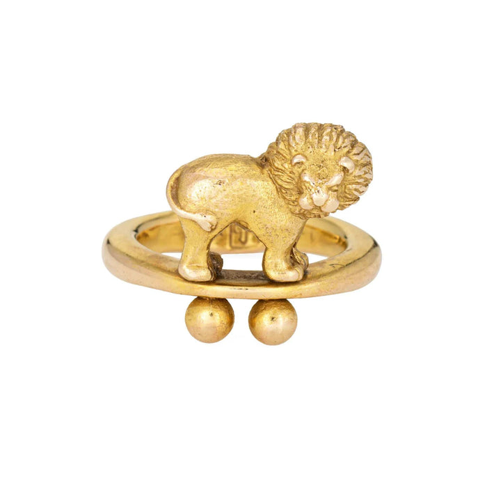 Bague 53 Bague lion or jaune 58 Facettes G13678