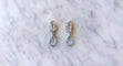 Boucles d'oreilles Boucles d'Oreilles Goutte Aigue Marine et Diamant 58 Facettes