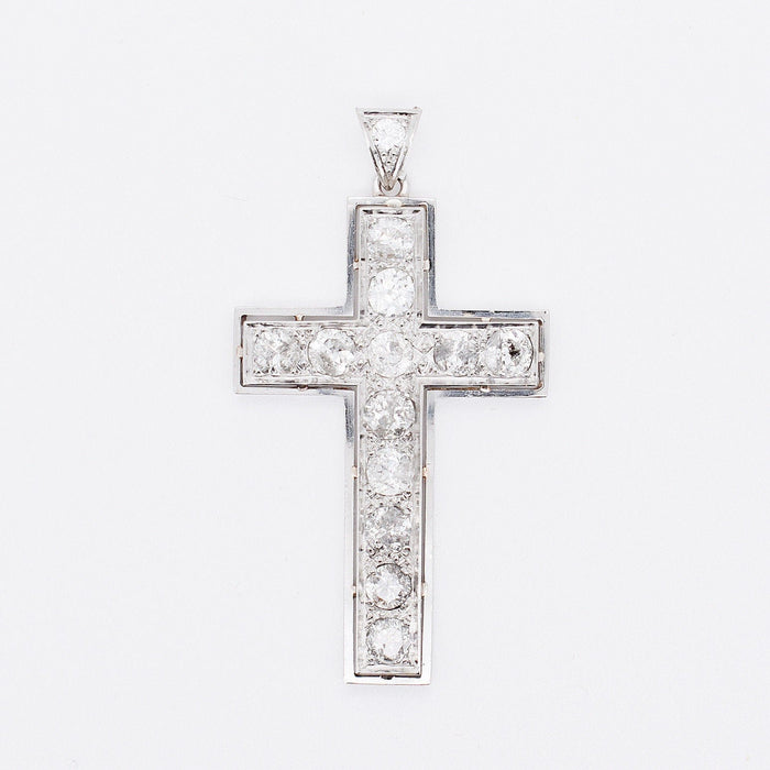 Pendentif Pendentif Croix Art Déco Diamants 58 Facettes