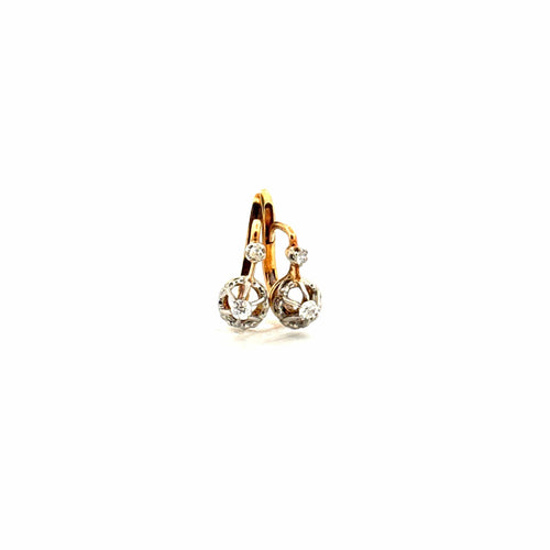 Boucles d'oreilles Dormeuse Or Jaune 18k & Diamants 58 Facettes BO-GS32204