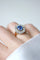 Bague 50 Bague Marguerite saphir de Ceylan 4,50 cts et diamants 58 Facettes