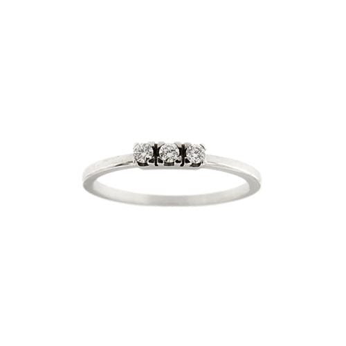 Bague Bague trilogie sertie de diamants de 0,24 ct 58 Facettes 31998