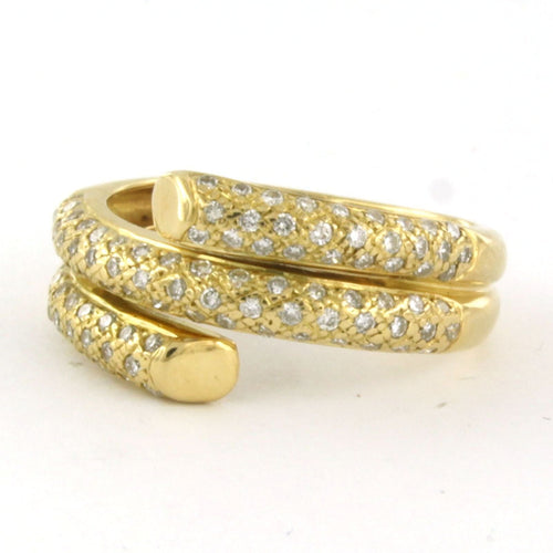 Bague 53 Bague en or jaune sertie d'un diamant taille brillant jusqu'à 1,00 ct 58 Facettes