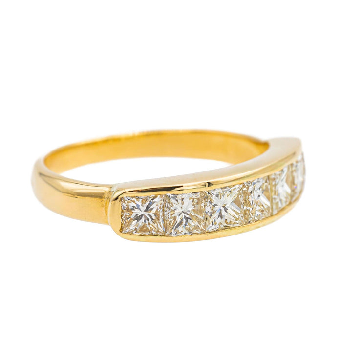 Bague 52 Bague Demi alliance Or jaune Diamant 58 Facettes 3118592CN