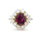 Bague Bague avec rubis de Birmanie de 3,24 ct et diamants 58 Facettes
