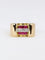 Bague 51 Bague tank or rose diamants rubis 58 Facettes J371