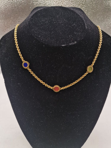 Bulgari - Collier Bulgari Bulgari en or jaune 18k et pierres dures