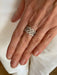 Bague 53 Bague Croisillons or gris diamants 58 Facettes BD40