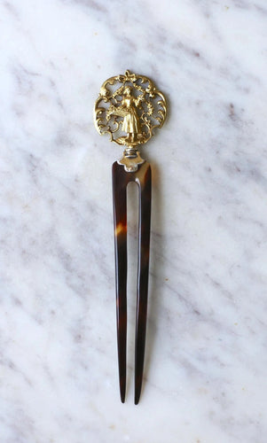 Accessoire Boucheron Peigne Ancien Vermeil sur Ecaille 58 Facettes