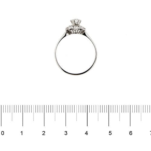 Bague 61 Bague fleur avec diamants 58 Facettes 32265
