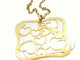 Collier Chaîne + pendentif Or jaune Nacre
