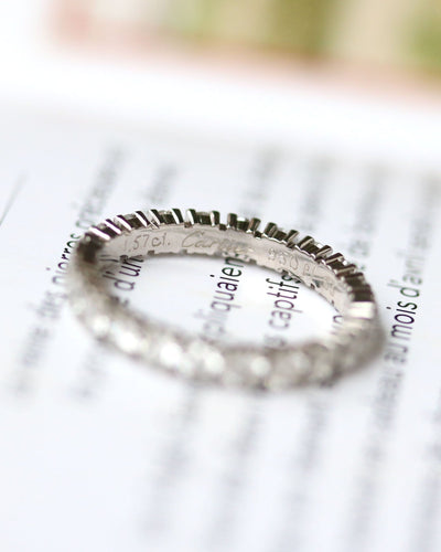 Bague 53 Alliance Destinée Diamants et Platine signée Cartier 58 Facettes A11245