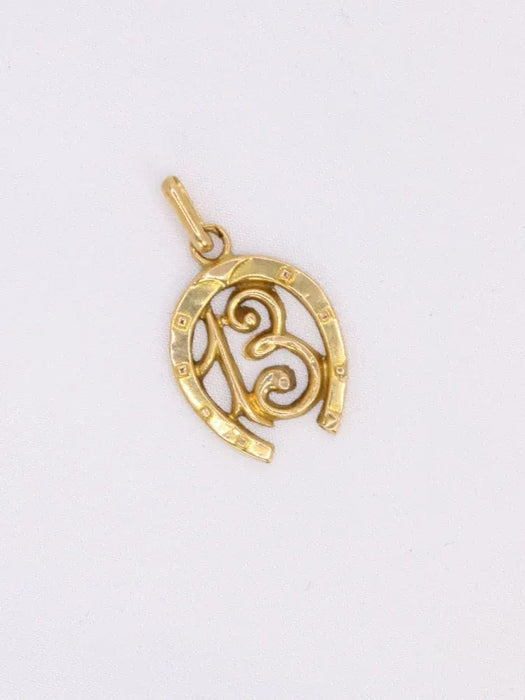 Pendentif Médaille vintage 13 porte bonheur or jaune 58 Facettes 1087.6