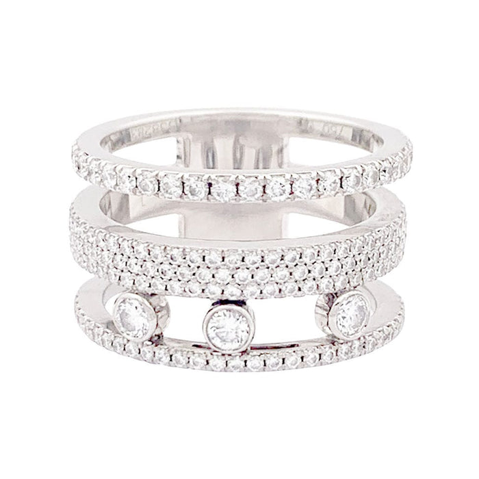 Bague 54 Bague Messika "Move Romane" or blanc, diamants. 58 Facettes 33813