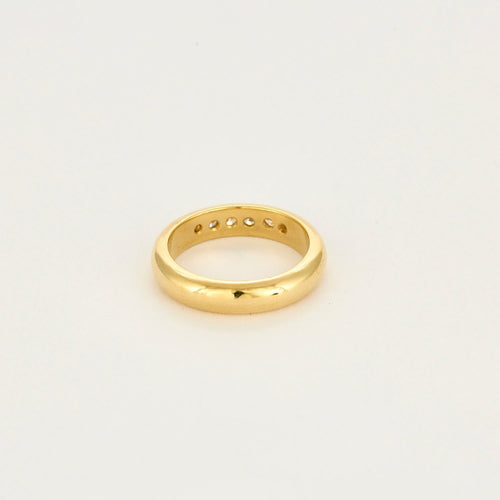 Bague or jaune et brillants serti grain