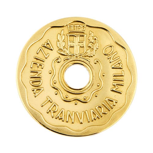 Pendentif Jeton de tramway Milan en or jaune 58 Facettes 37301