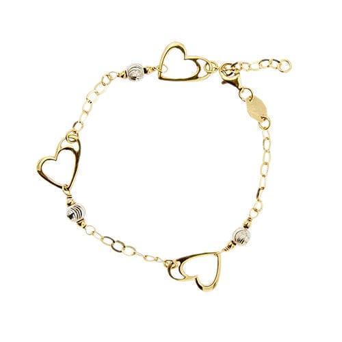 Bracelet Bracelet deux ors avec coeurs 58 Facettes 29396