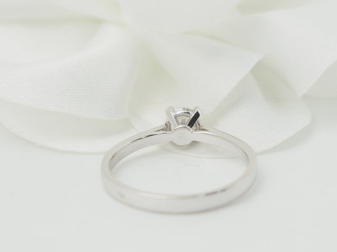 Bague 54 Bague solitaire en or blanc et diamant 0.35ct 58 Facettes 28292