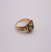 Ring 52 Art Deco Ring in Yellow Gold Diamonds and Emeralds 58 Facettes 4-GS31520