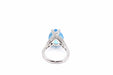 Bague 52 Bague topaze bleue et diamant 58 Facettes