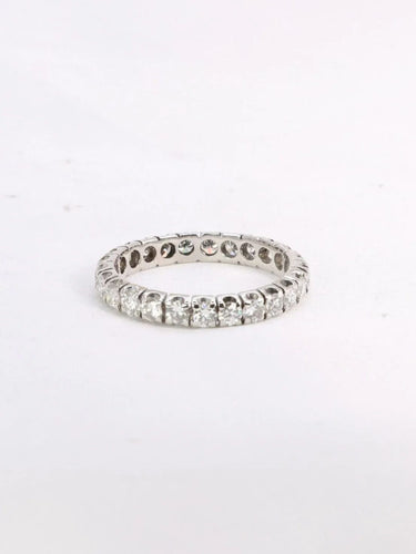 Bague 55 Alliance or blanc diamants 1,5 carat 58 Facettes 1022.10