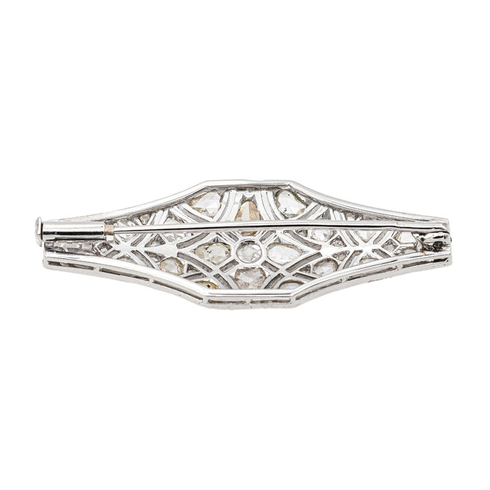 Broche Epingle Or blanc Diamant