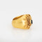 Bague Bague manchette vintage en saphir en or jaune 22 carats Taille 6, large bande, bijoux grecs 58 Facettes G13483