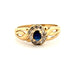 Bague 56 Bague or jaune, saphir, diamants 58 Facettes 87-GS37732-2