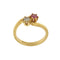 Bague 55 Bague contraire avec rubis et diamant 58 Facettes 27483