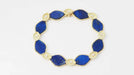 Bracelet Bracelet vintage en or jaune lapis lazuli et diamants 58 Facettes 32872