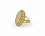 Bague Bague en or jaune avec diamants et corail 58 Facettes